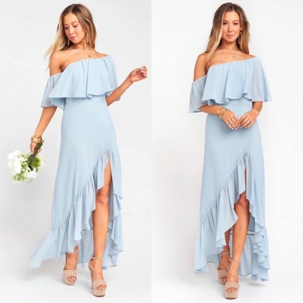 Show Me Your Mumu Tango Ruffle Maxi Off the  Shoulder Dress